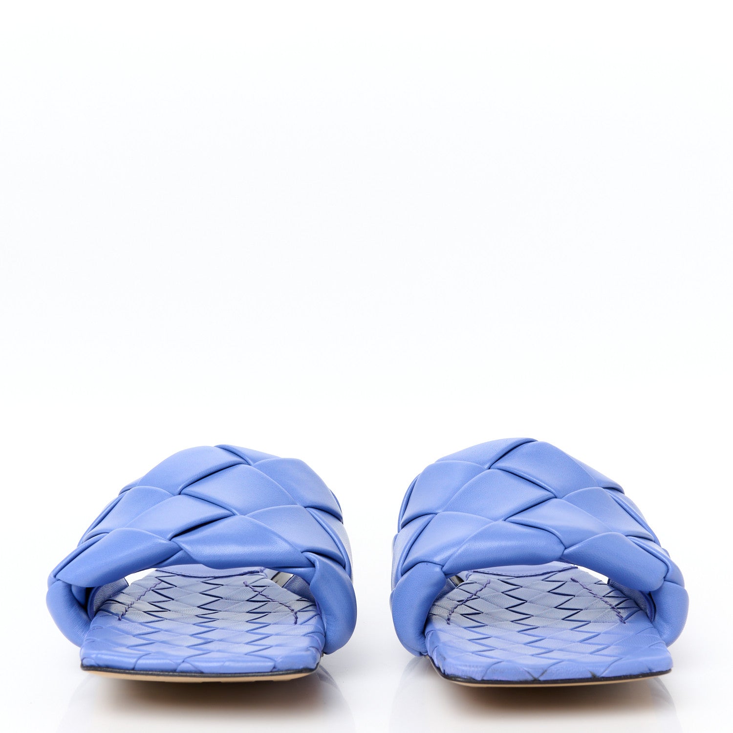 Bottega Veneta Nappa Maxi Intrecciato Lido Flat Sandals 39 Indigo 3 of 9