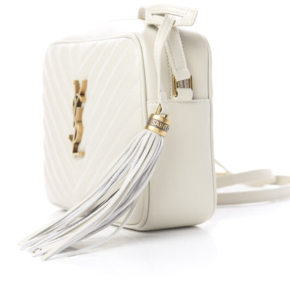 Saint Laurent Calfskin Matelasse Monogram Lou Camera Bag Crema Soft 12 of 13