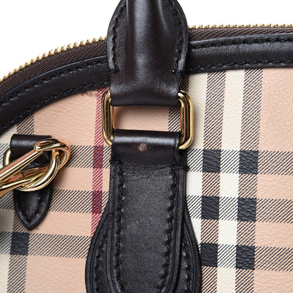 Burberry Haymarket Check Small Orchard Bowling Bag Chocolate 15 of 18