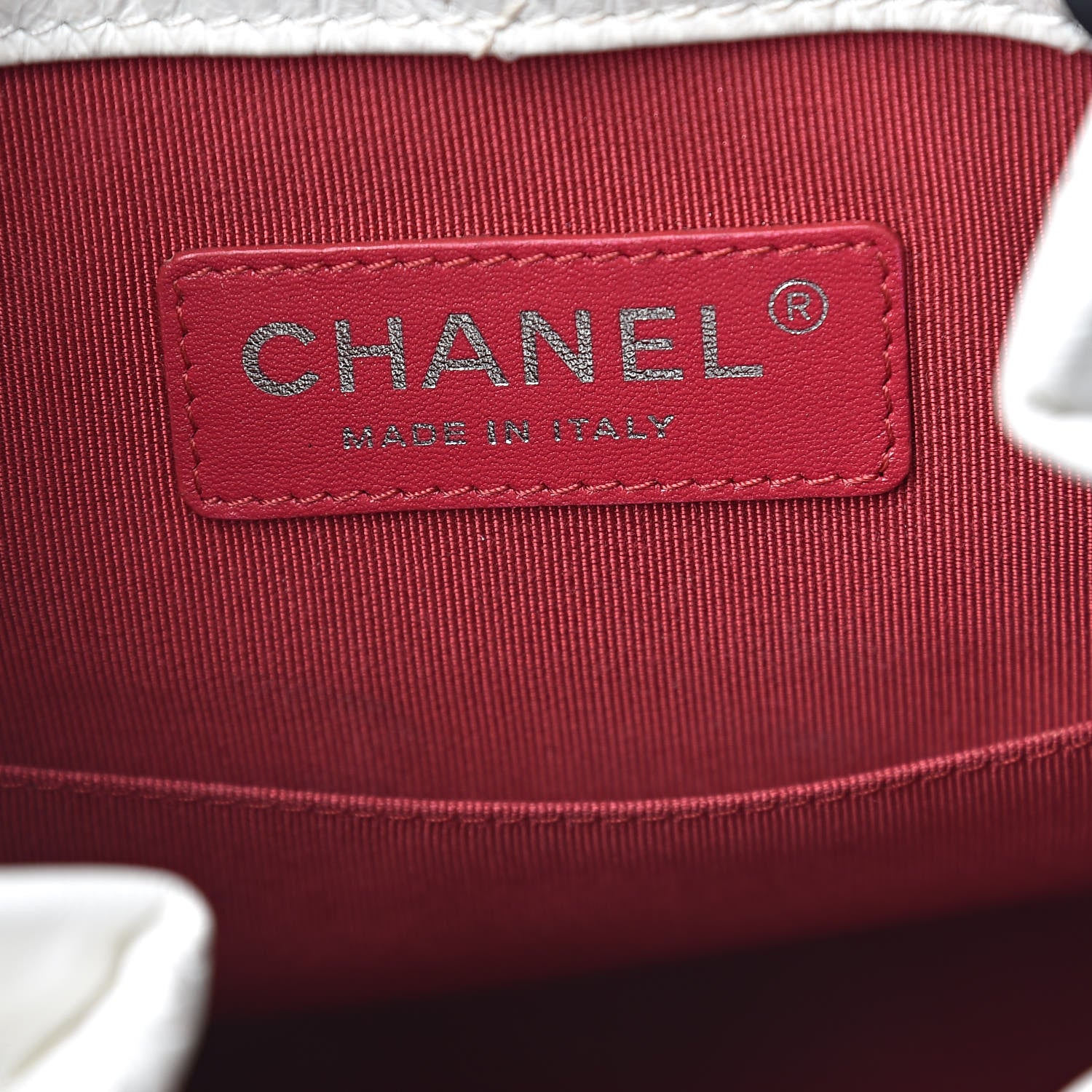 Chanel Aged Calfskin Quilted Small Gabrielle Backpack Black White 6 of 10