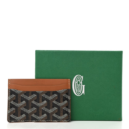 Goyard Goyardine Saint Sulpice Card Holder Black Gold 7 of 7