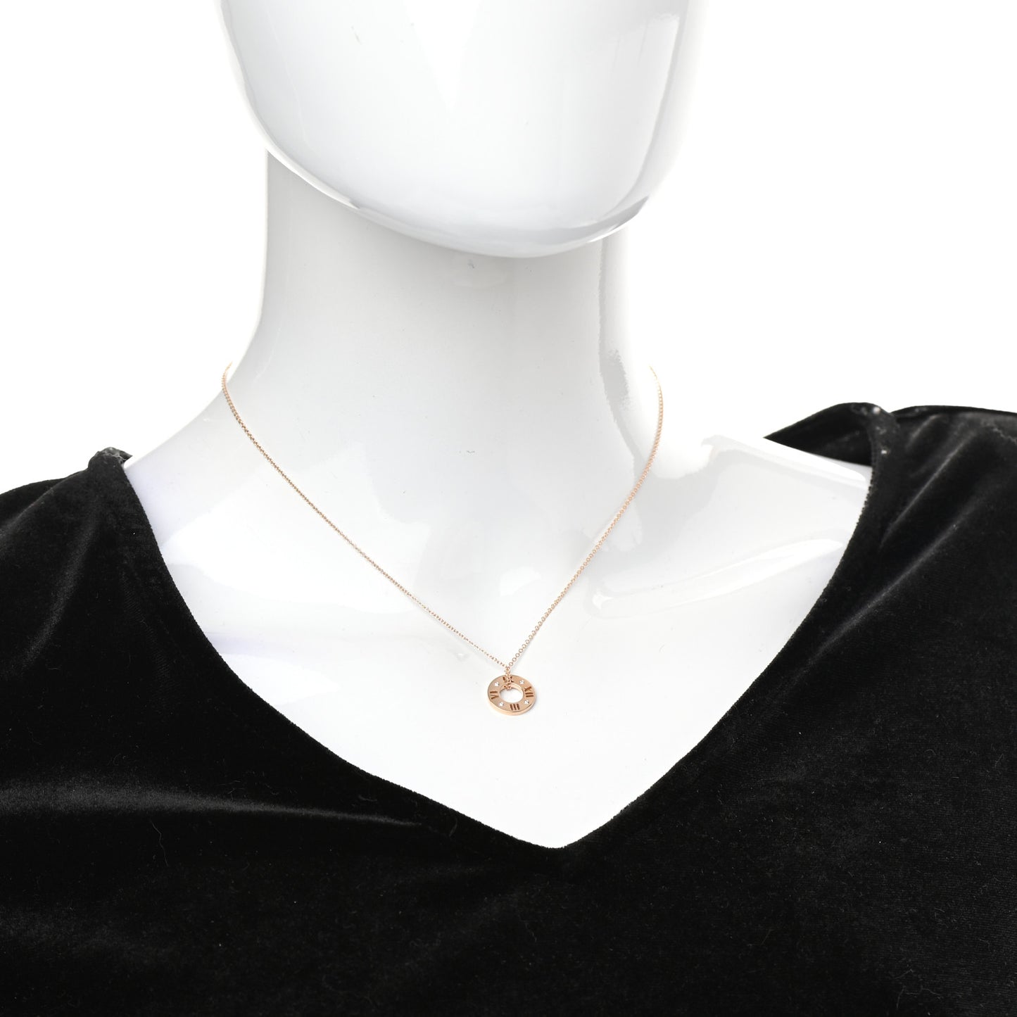 18K Rose Gold Diamond Atlas Pierced Pendant Necklace