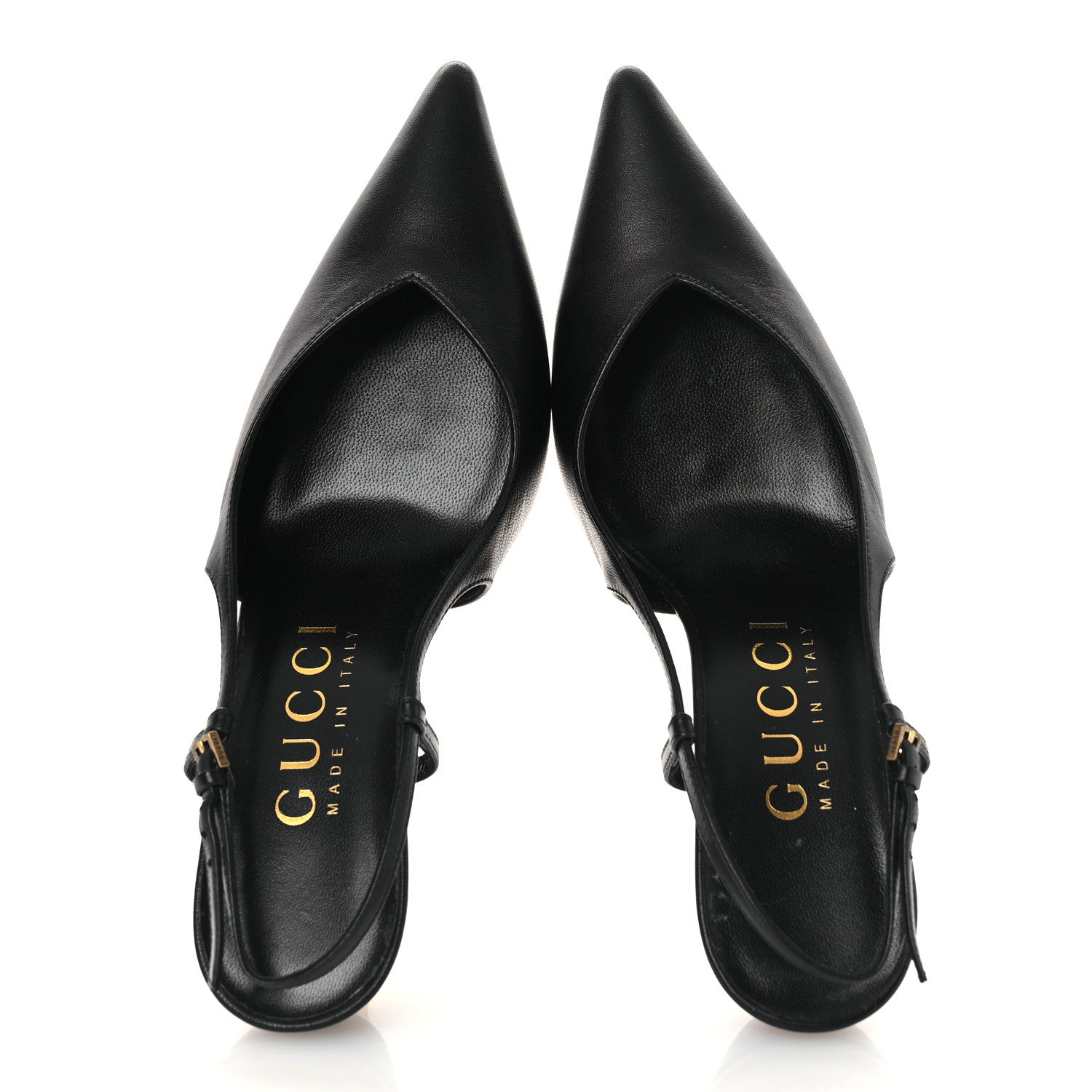 Gucci Calfskin Slingback Pumps 36.5 Black 2 of 11