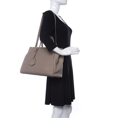 Fendi Vitello Elite Regular 2Jours Tote Tortora 2 of 13