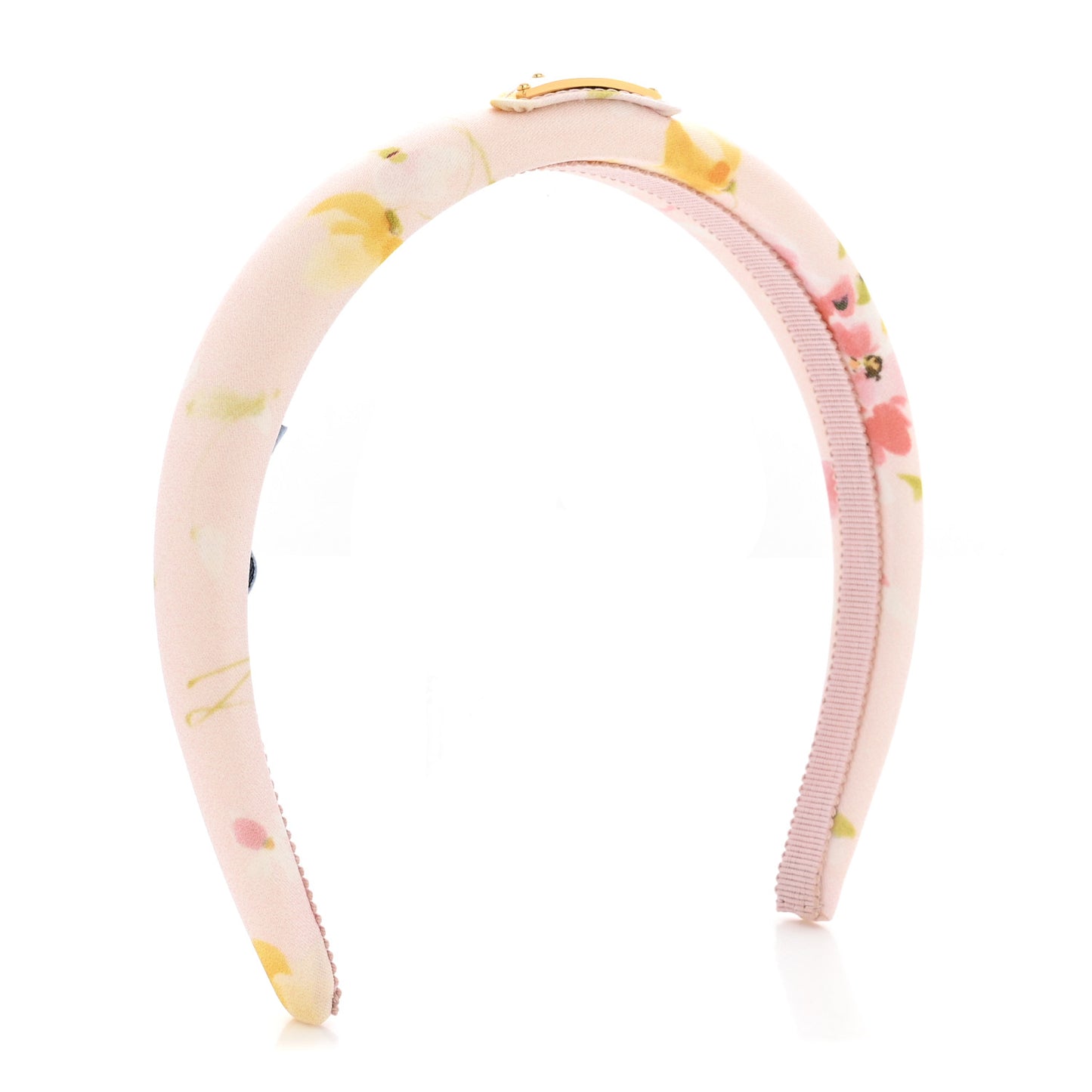 Tessuto Bouquet Triangle Logo Thin Headband Alabastro