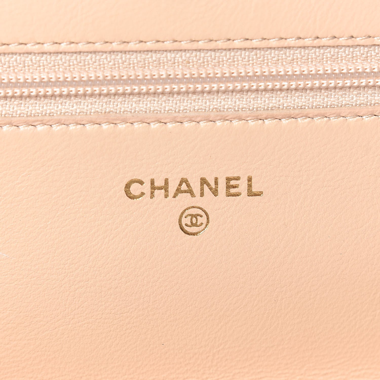 Chanel Caviar Timeless CC Wallet On Chain WOC Beige 6 of 11