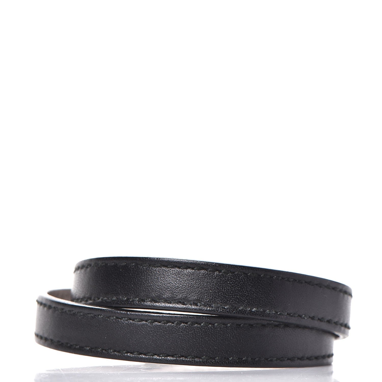 Bulgari Calfskin Serpenti Forever Double Coil Bracelet M Black 3 of 6