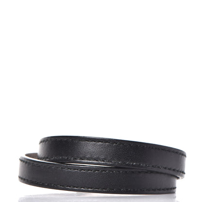 Bulgari Calfskin Serpenti Forever Double Coil Bracelet M Black 3 of 6