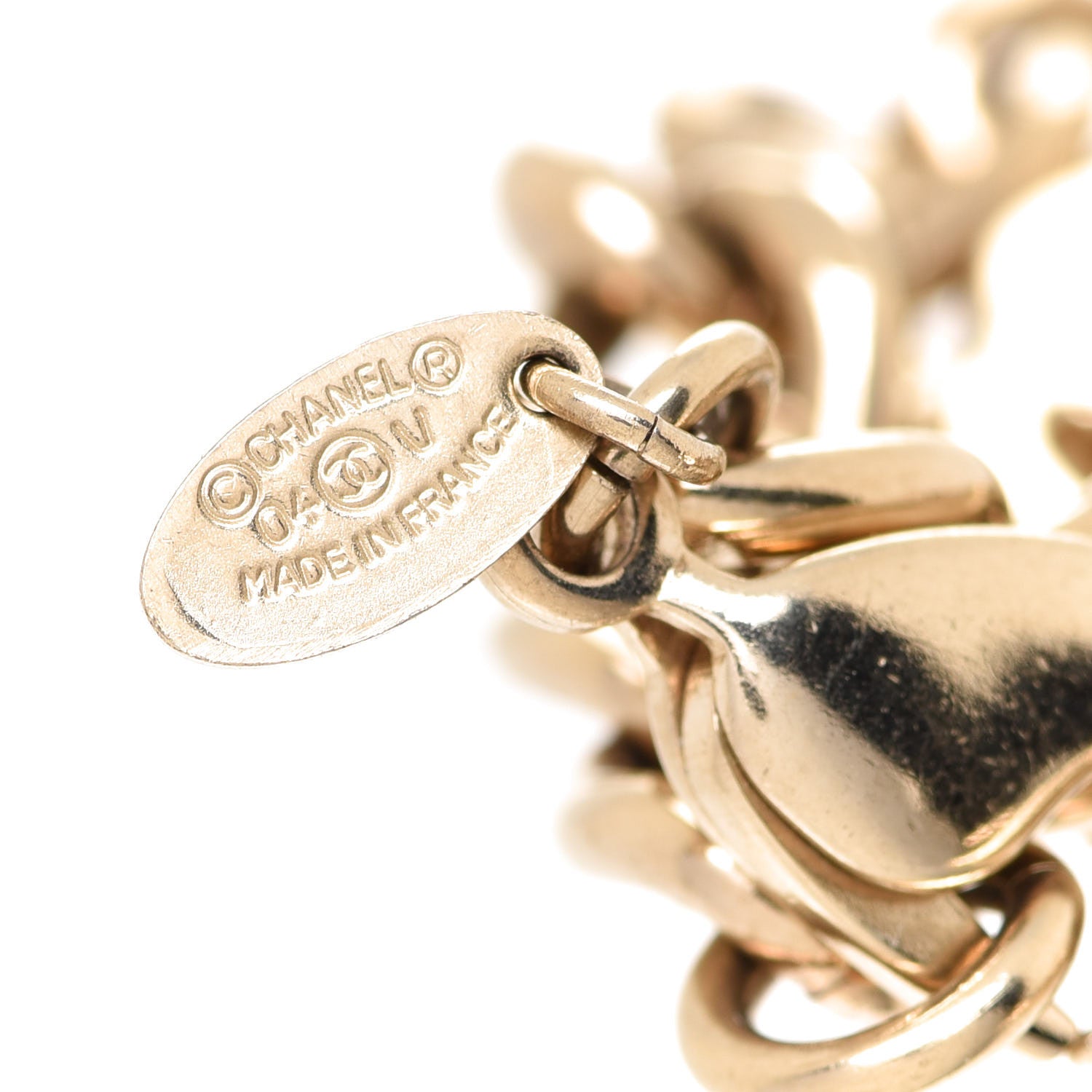 Chanel CC Logo Charms Bracelet Gold 5 of 6