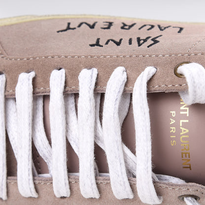 Saint Laurent Distressed Suede Womens Court Classic Sneakers 37 Rose Antique 9 of 12