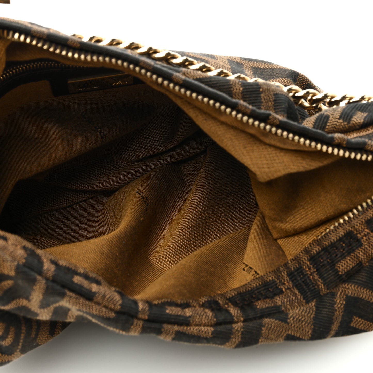 Zucca Small Chef Chain Hobo Tobacco