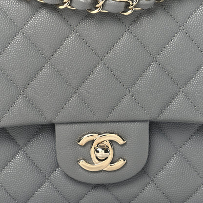 Chanel Caviar Quilted Medium Double Flap Grey 8 of 10