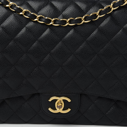 Chanel Caviar Quilted Maxi Double Flap Black 9 of 9