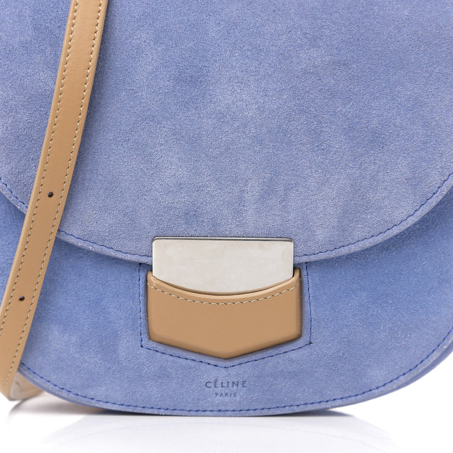 Suede Small Trotteur Porcelain