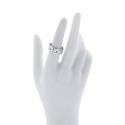 Cartier 18K White Gold Maillon Panthere 3 Row Ring 54 6.75 2 of 6