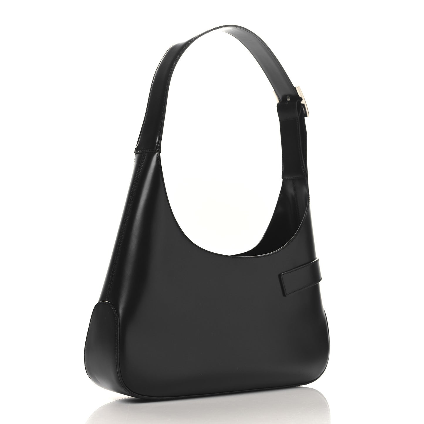 Soft Calfskin Gancini Hobo Black