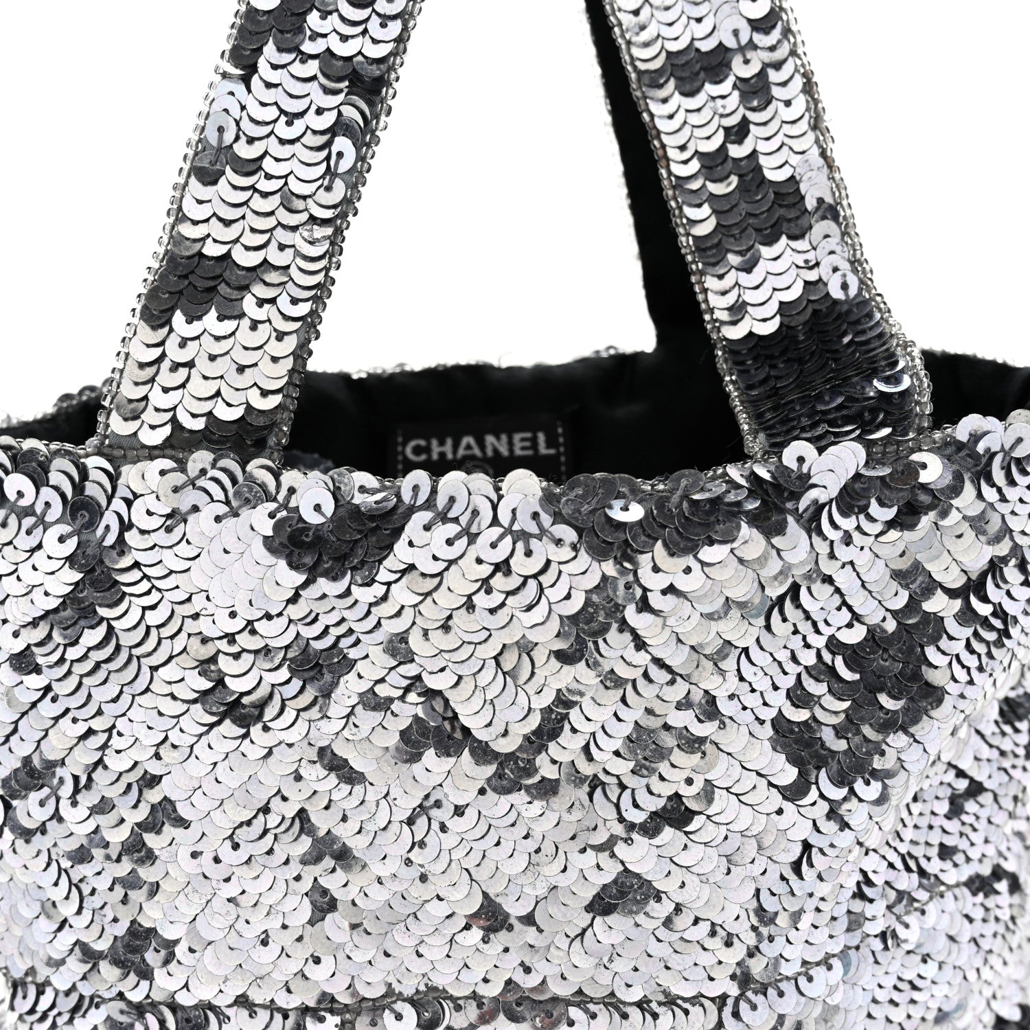 Chanel Satin Sequin Mini Tote Blue 1892892 – FASHIONPHILE