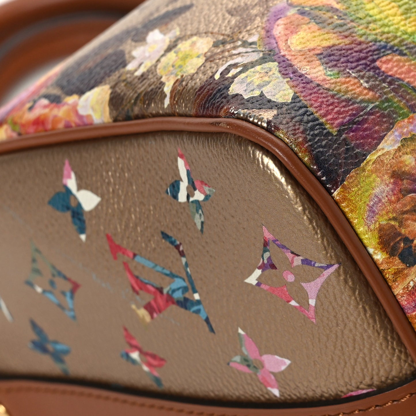 Metallic Monogram LV Garden Speedy Bandouliere 25 Gold