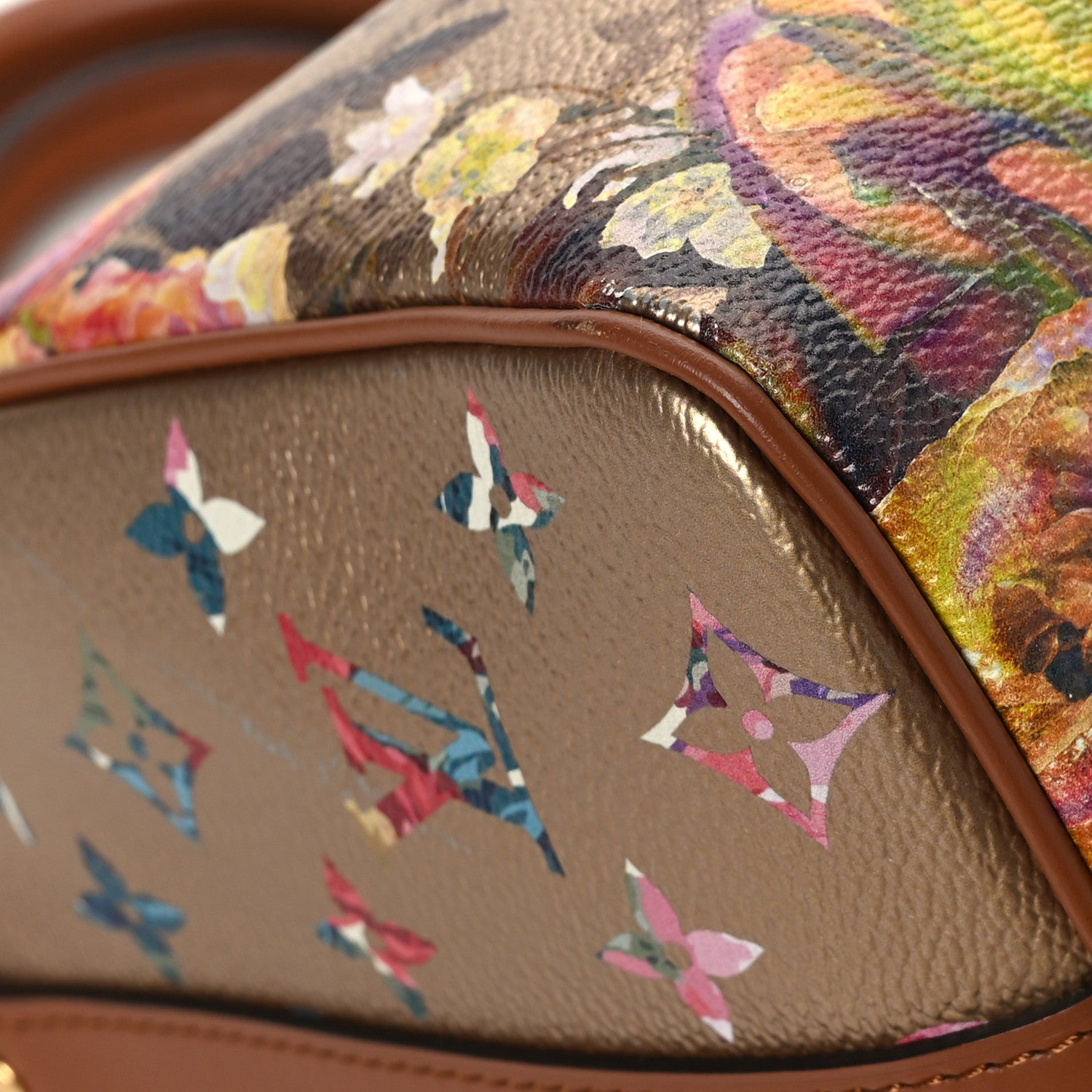 Louis Vuitton Metallic Monogram LV Garden Speedy Bandouliere 25 Gold 8 of 9