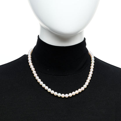 Mikimoto 18K White Gold Akoya Cultured Pearl 6.5-7mm Strand Necklace 18" 2 of 4