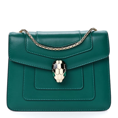 Bulgari Calfskin Serpenti Forever Crossbody Bag Emerald Green 3 of 13