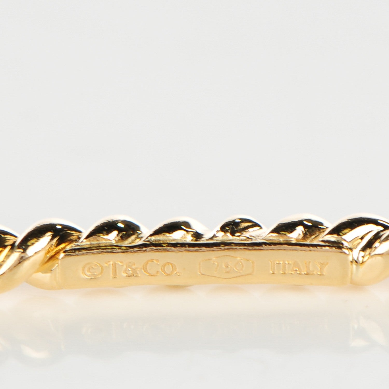 Tiffany 18K Yellow Gold Twist Bangle 4 of 4