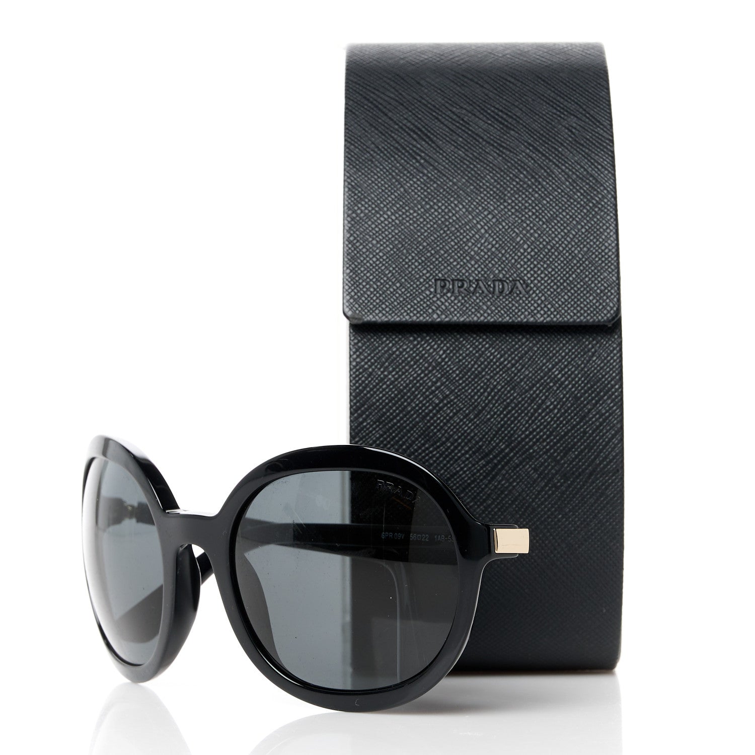 Prada Acetate Heritage Round Sunglasses SPR09V Black 8 of 8