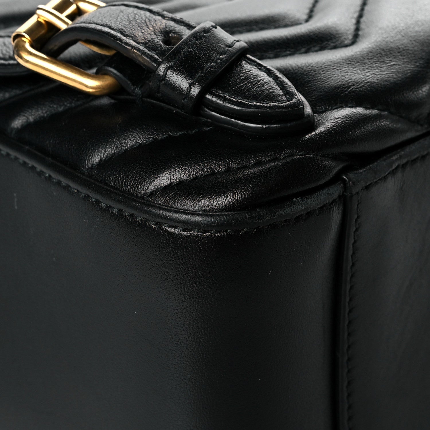 Gucci Calfskin Matelasse GG Marmont Dome Backpack Black 12 of 21