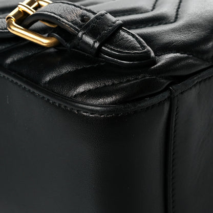 Gucci Calfskin Matelasse GG Marmont Dome Backpack Black 12 of 21