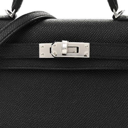 Hermes Epsom Mini Kelly Sellier 20 Black 7 of 10