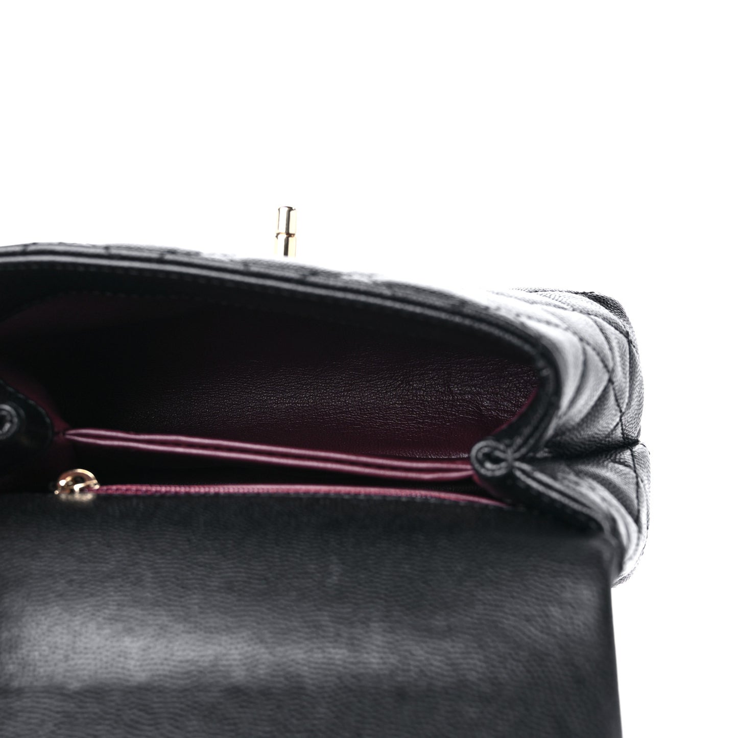 Caviar Quilted Extra Mini Coco Handle Flap Black