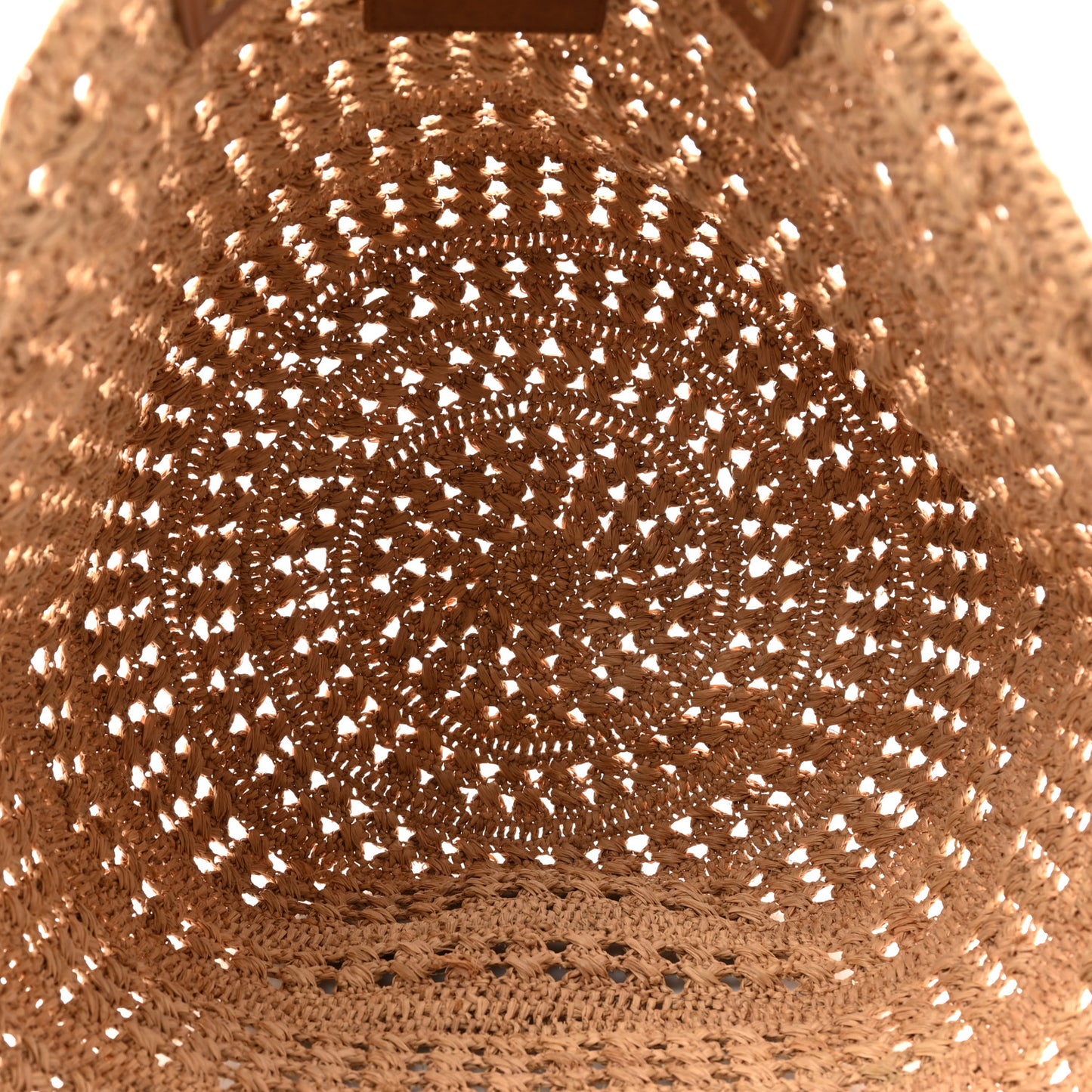 Raffia Calfskin Medium Panier Tote Naturel