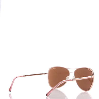 Chanel 18K Pilot Summer Sunglasses 4223 Pink Gold 3 of 7