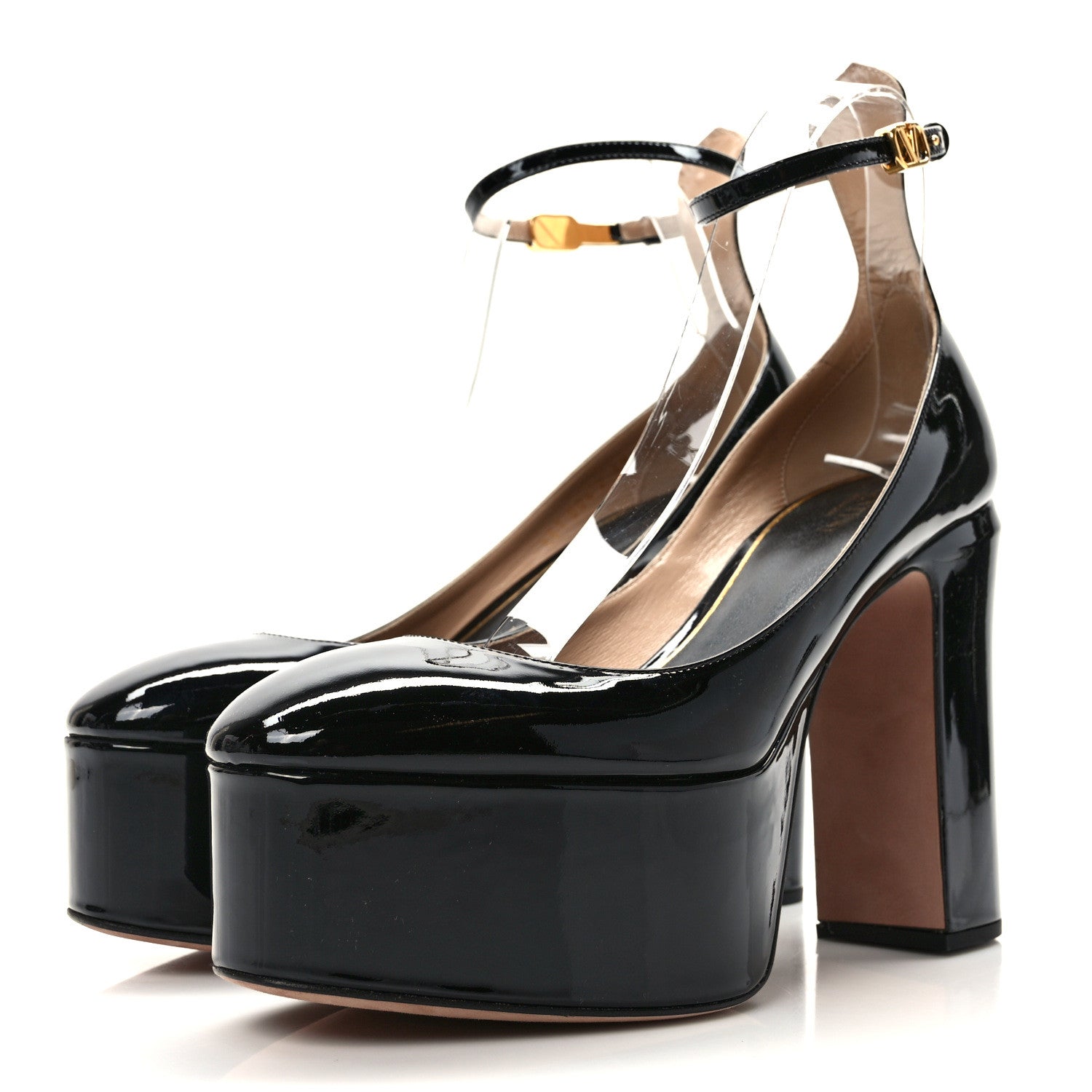 Valentino Garavani Patent Tan-Go 50/120mm Platform Pumps 39 Black 3 of 8