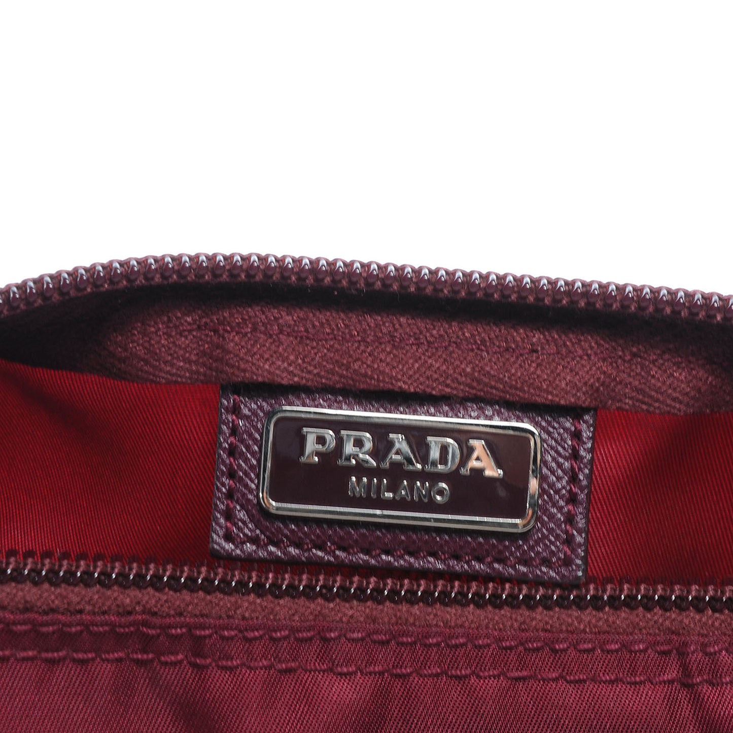 Tessuto Nylon Cosmetic Bag Burgundy