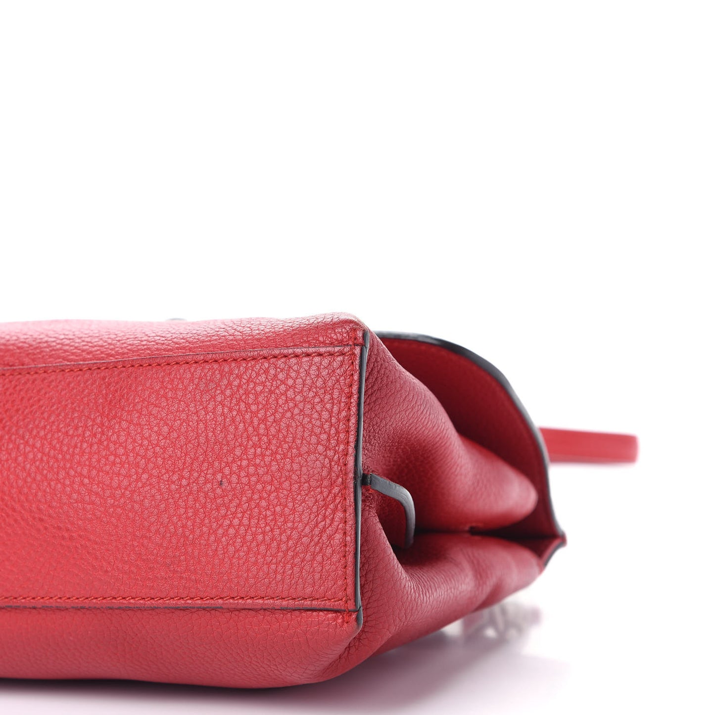 Cellarius Calfskin Small Bamboo Daily Top Handle Bag Hibiscus Red