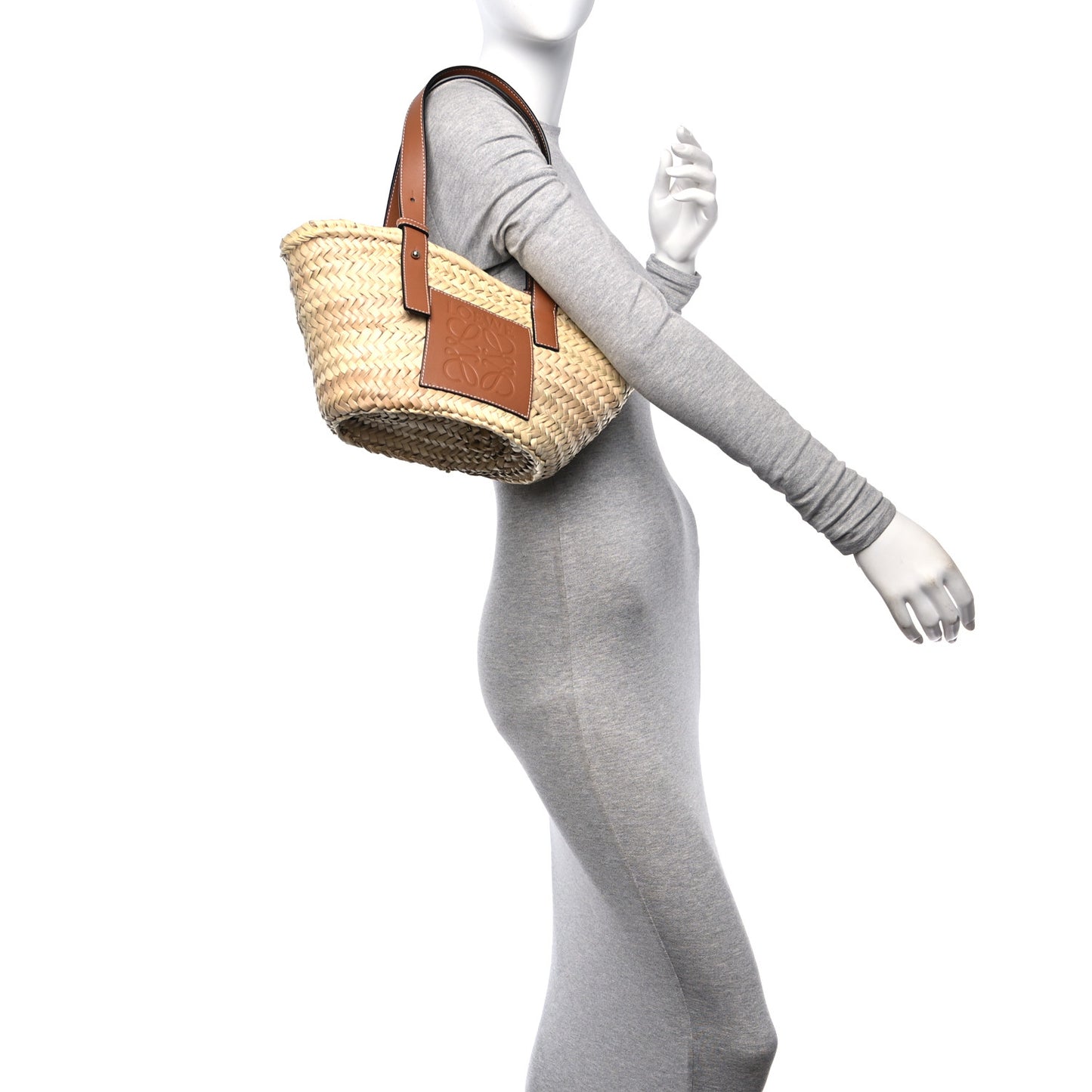 Raffia Small Basket Tote Bag Natural Tan