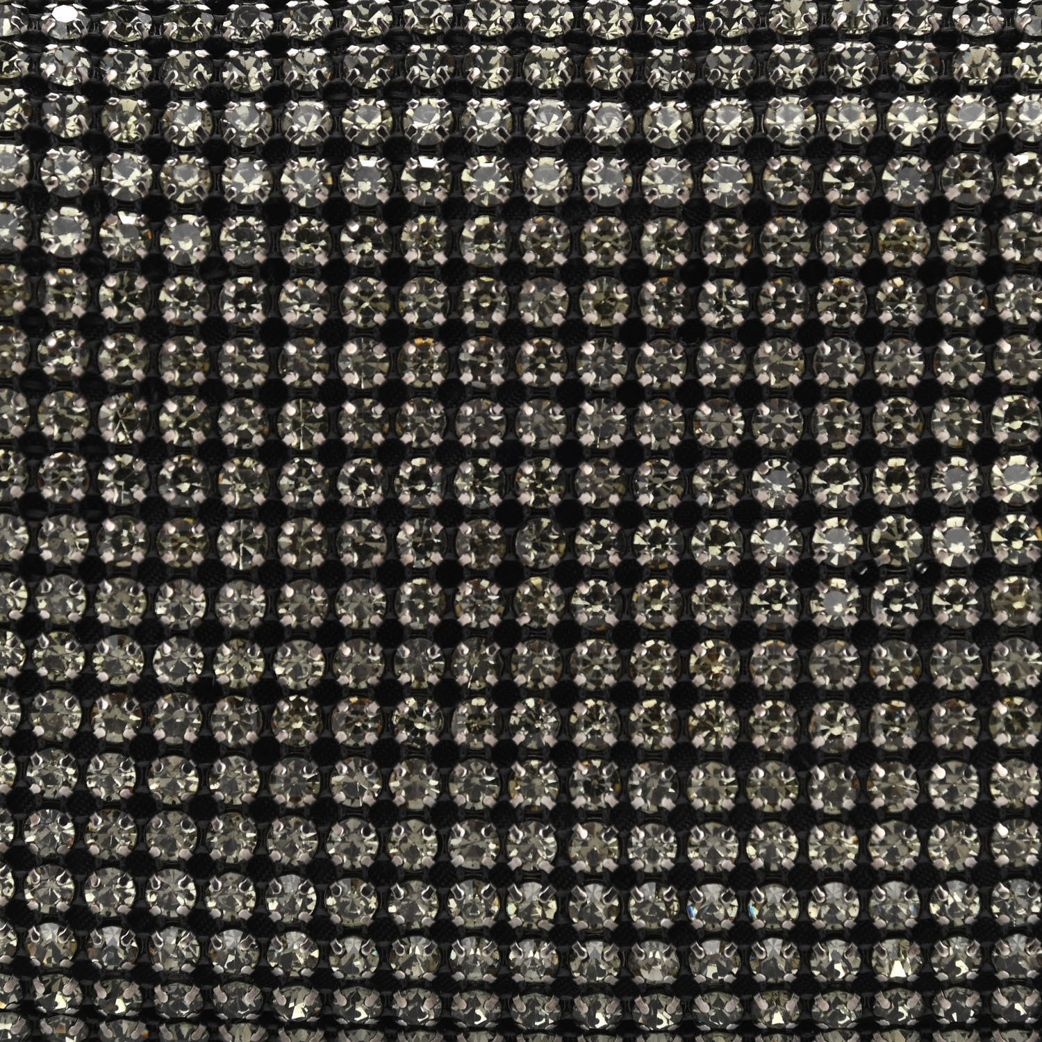 Alexander Wang Mesh Crystal Rhinestone Mini Heiress Pouch Black Silver 8 of 11