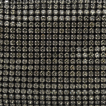Alexander Wang Mesh Crystal Rhinestone Mini Heiress Pouch Black Silver 8 of 11