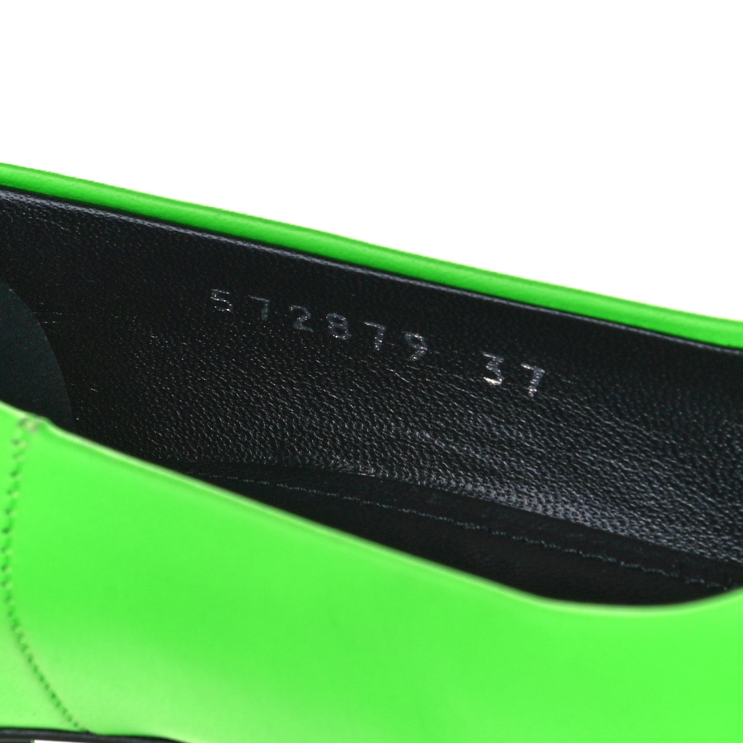Soft Nappa Square Knife 80mm Pumps 37 Neon Green