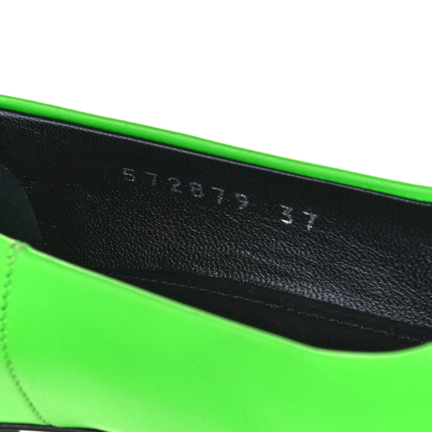 Balenciaga Soft Nappa Square Knife 80mm Pumps 37 Neon Green 9 of 9