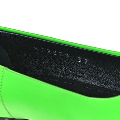 Balenciaga Soft Nappa Square Knife 80mm Pumps 37 Neon Green 9 of 9