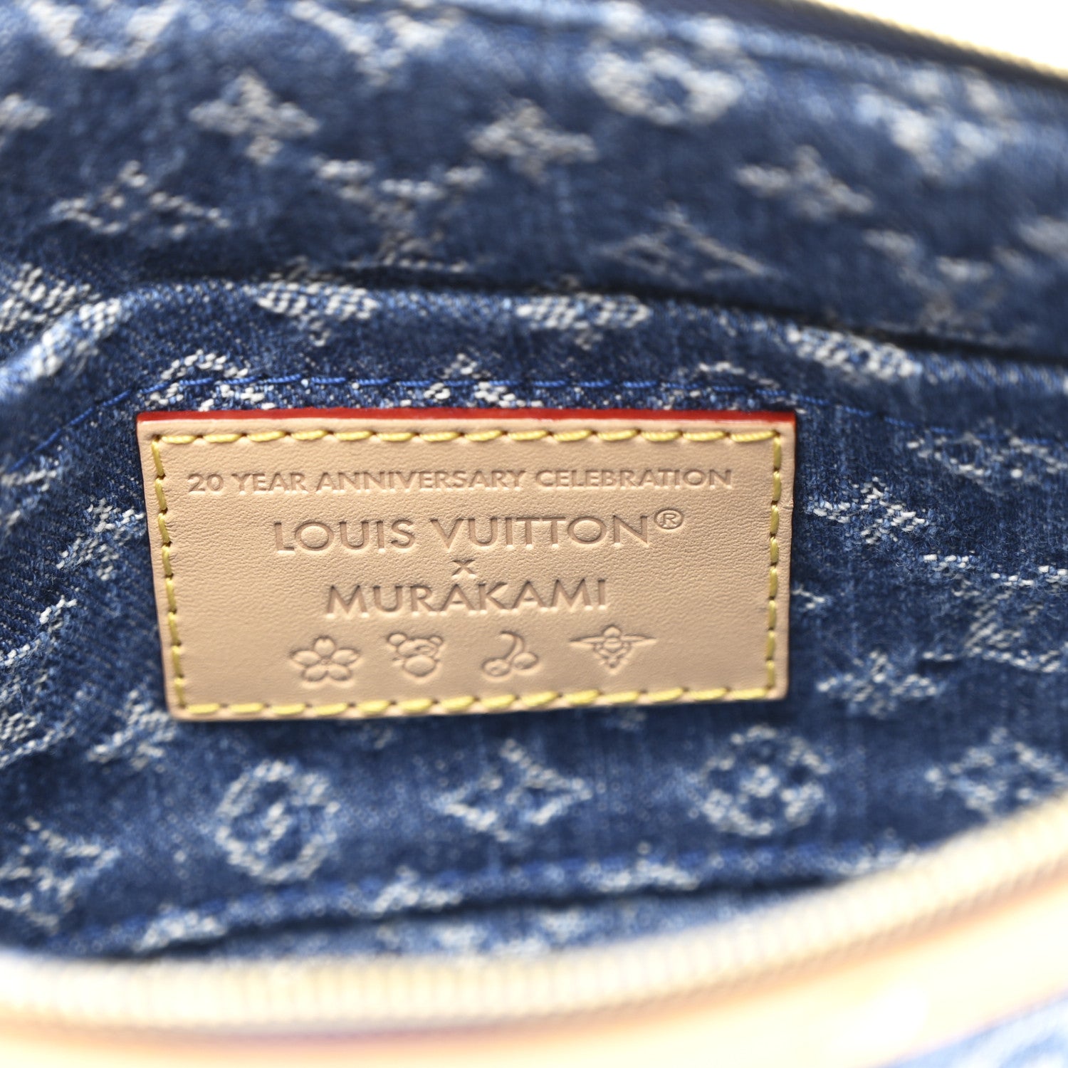 Louis Vuitton LV X TM Monogram Denim Cerises Pochette Accessories Blue 6 of 11