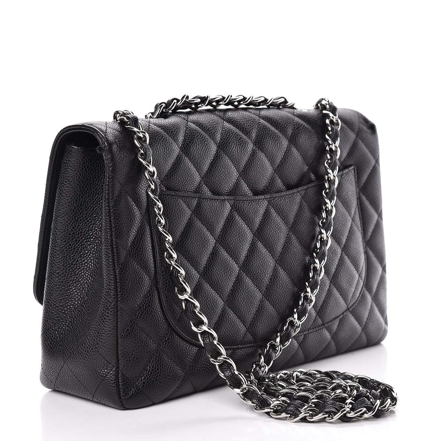 Caviar Quilted Jumbo Single Flap Black