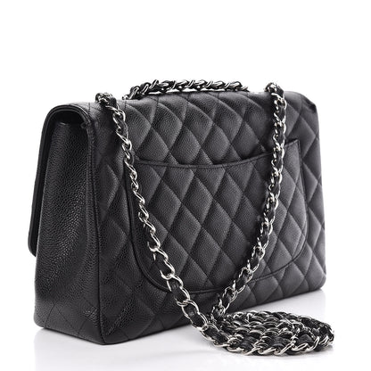 Chanel Caviar Quilted Jumbo Single Flap Black 3 of 11
