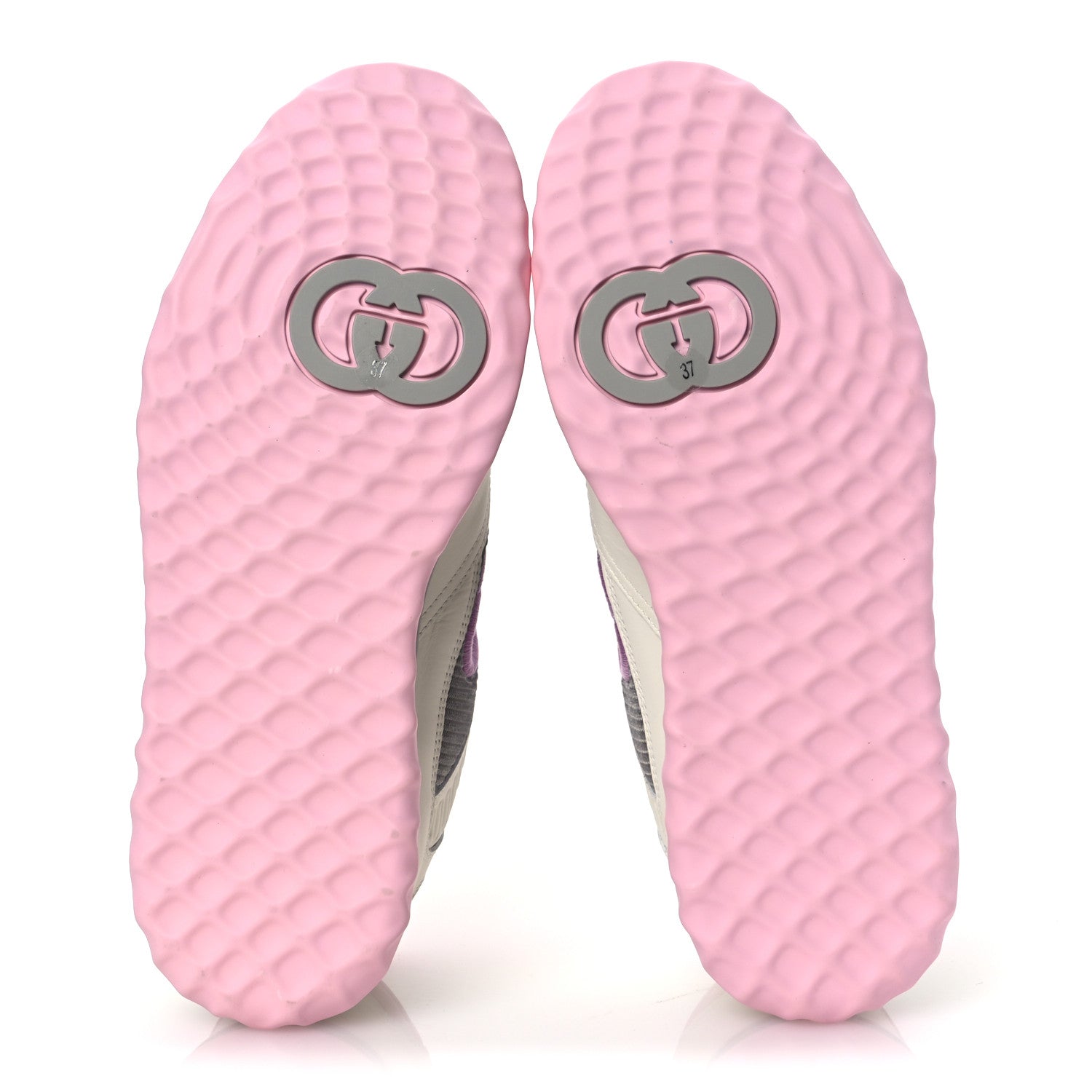 Gucci Dali Soft Calfskin Womens Mac80 Sneakers 37 Off White Grey Sky Light Rose 7 of 11