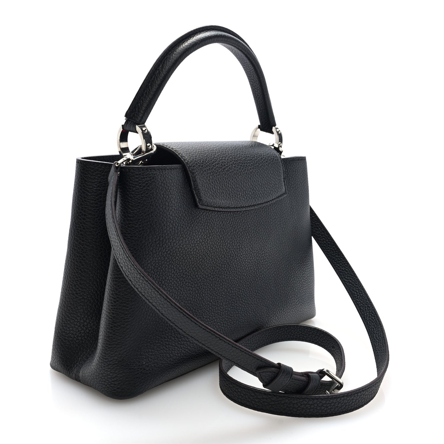 Louis Vuitton Taurillon Capucines PM Black 3 of 9