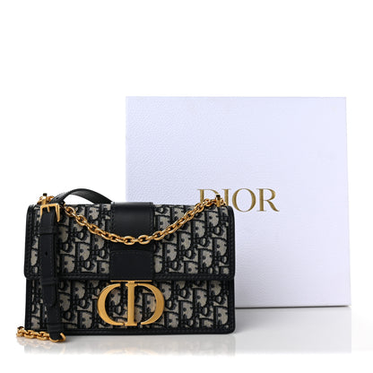 Christian Dior Oblique 30 Montaigne Chain Flap Bag Blue 10 of 10