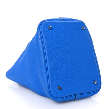 Hermes Taurillon Clemence Picotin Lock 22 MM Bleu Royal 4 of 10