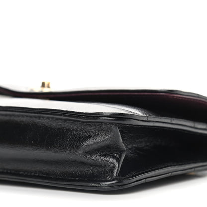 Chanel Lambskin Chevron Quilted Wallet On Chain WOC Black 10 of 11